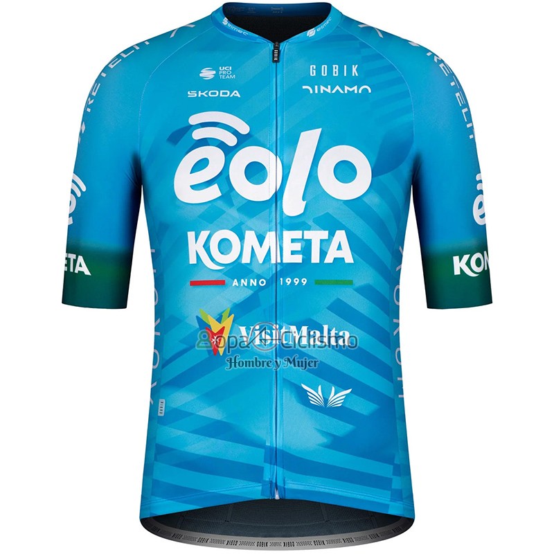 Eolo Kometa Ropa Ciclismo Culotte Corto 2023 Hombre Mangas Cortas Azul